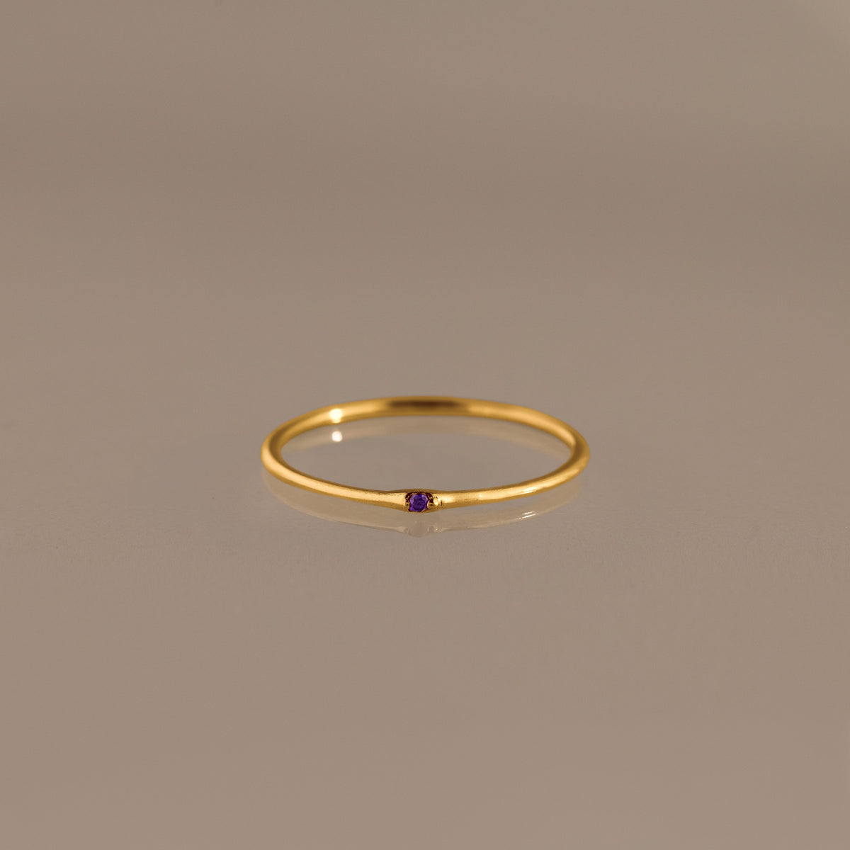 Thin Mini Birthstone Ring