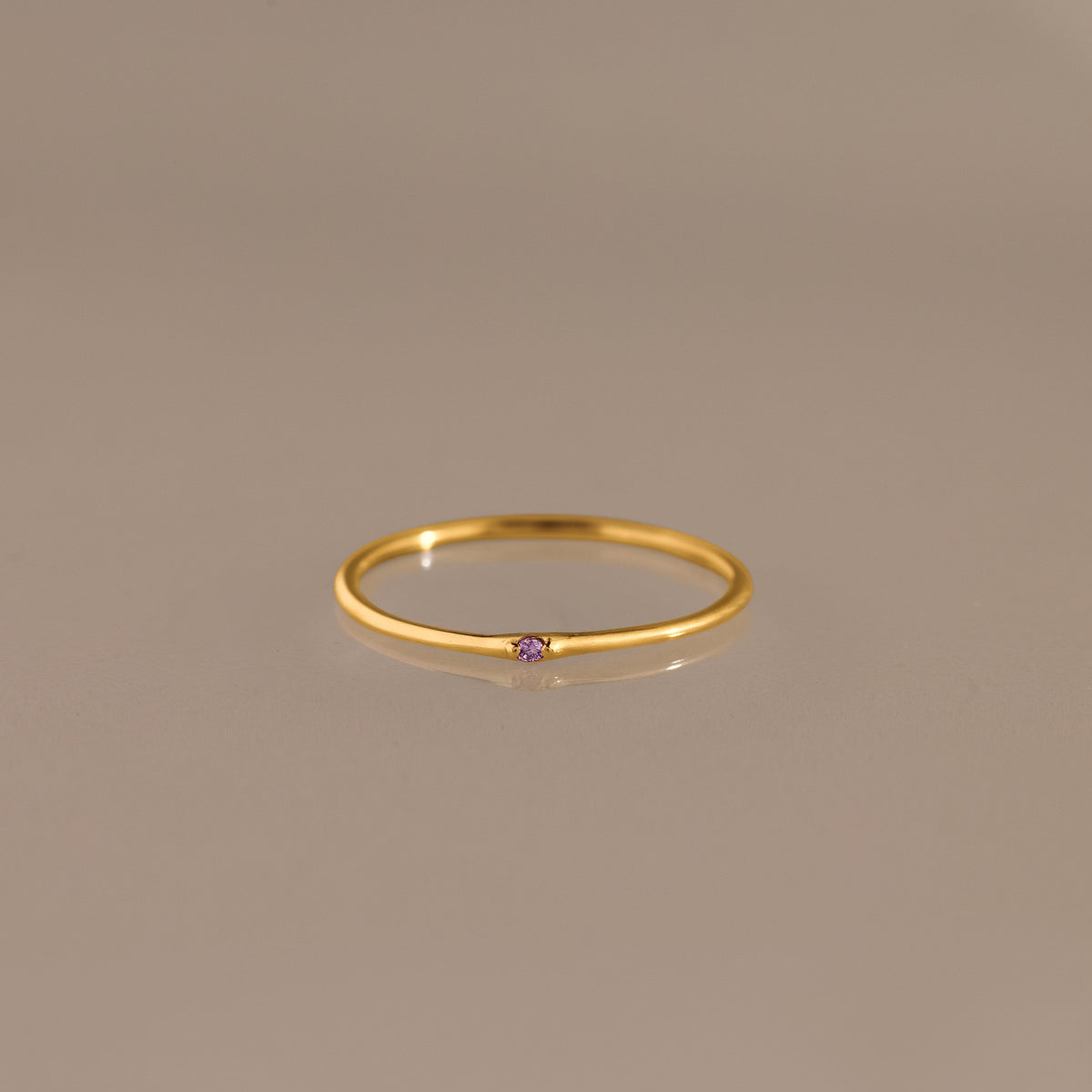 Thin Mini Birthstone Ring