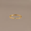 Thin Mini Aquamarine Ring