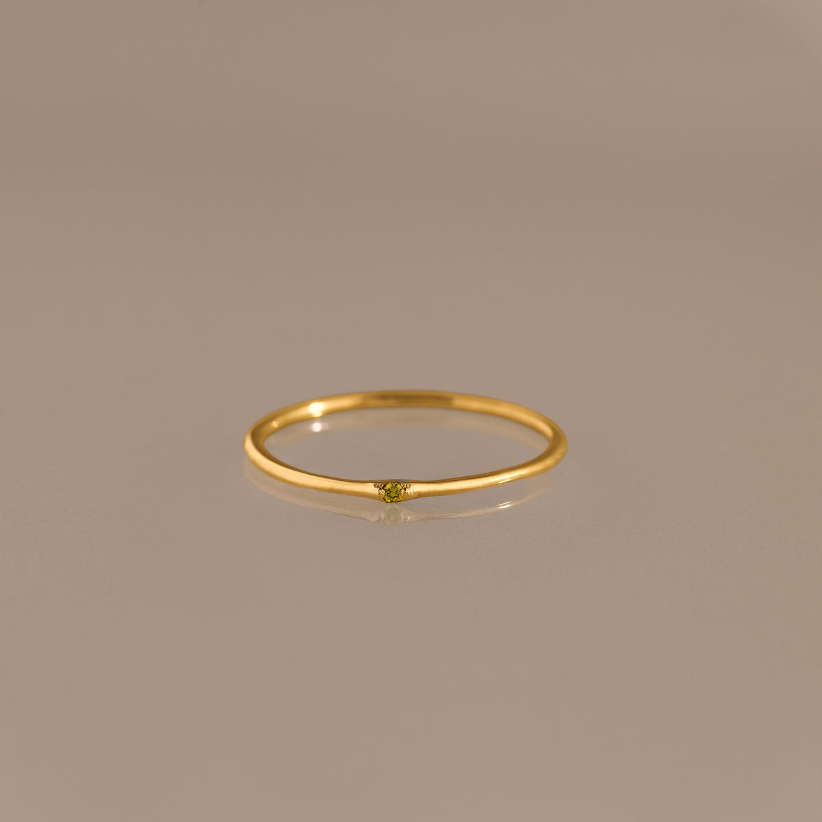Thin Mini Peridot Ring