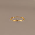 Thin Mini Emerald Ring