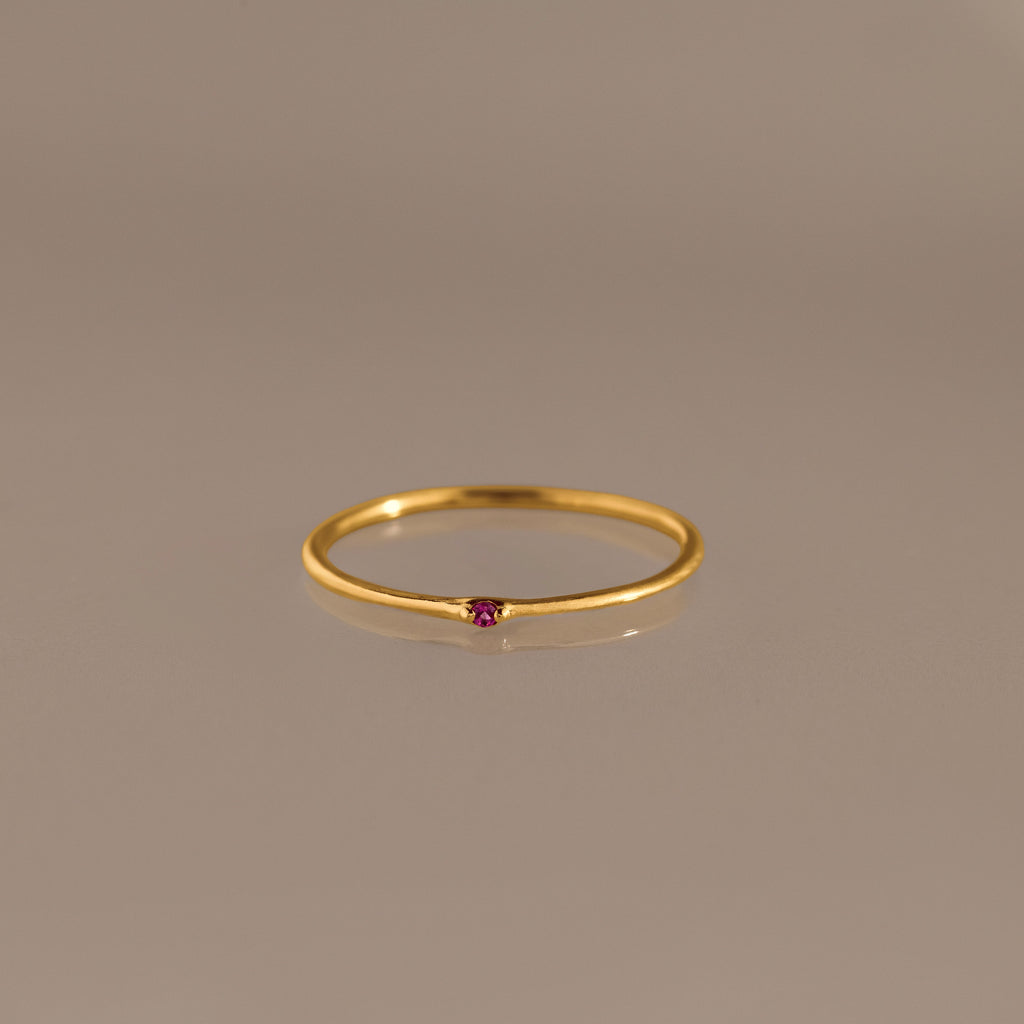 Thin Mini Ruby Ring