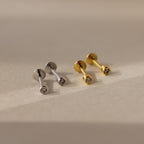 Round Diamond Bezel Flat Back Studs