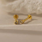 Small Diamond Bezel Flat Back Studs