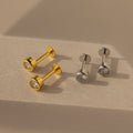 Medium Diamond Bezel Flat Back Studs