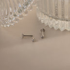 Small Diamond Bezel Flat Back Studs