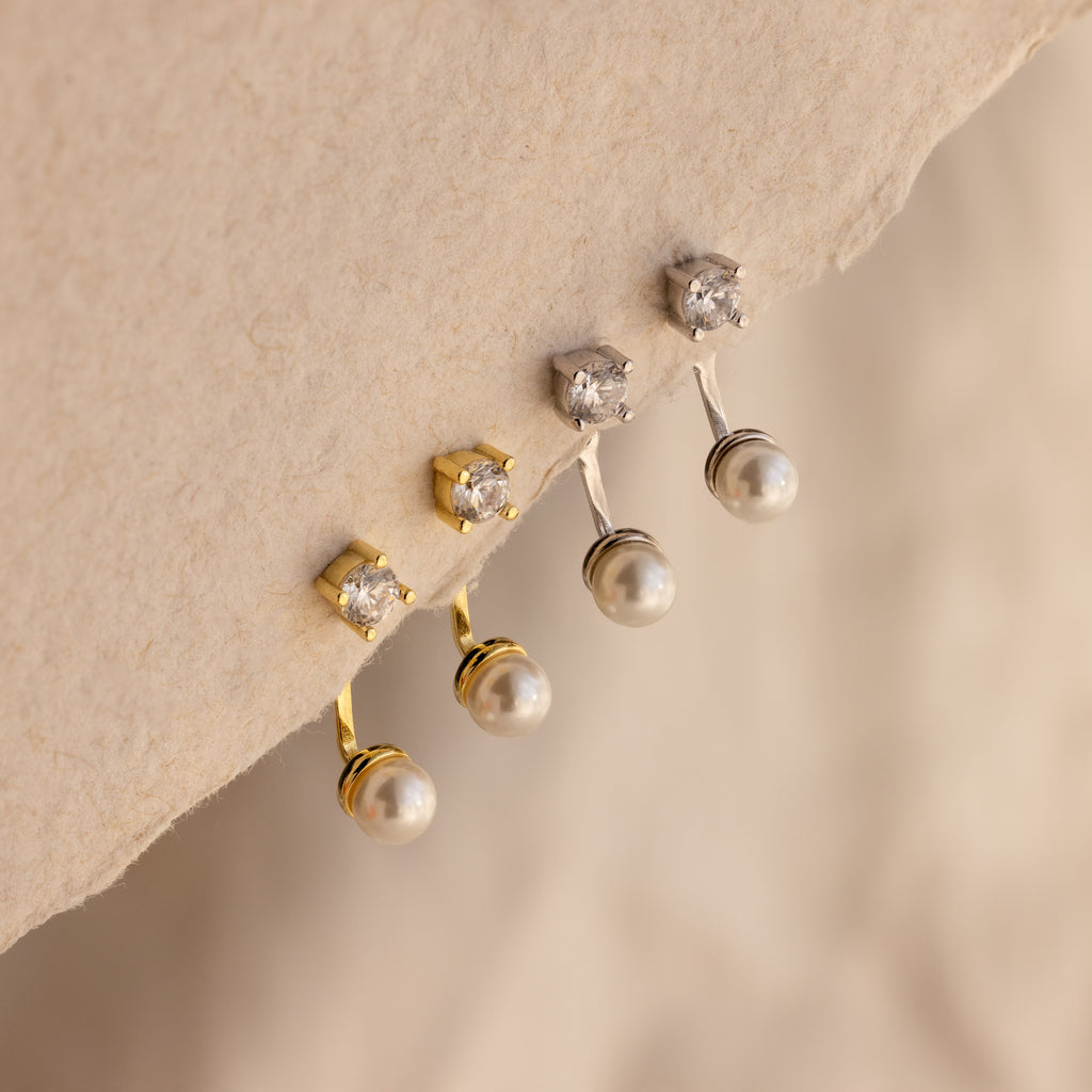 DIAMOND PEARL EAR JACKET