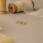 Round Diamond Bezel Flat Back Studs Set