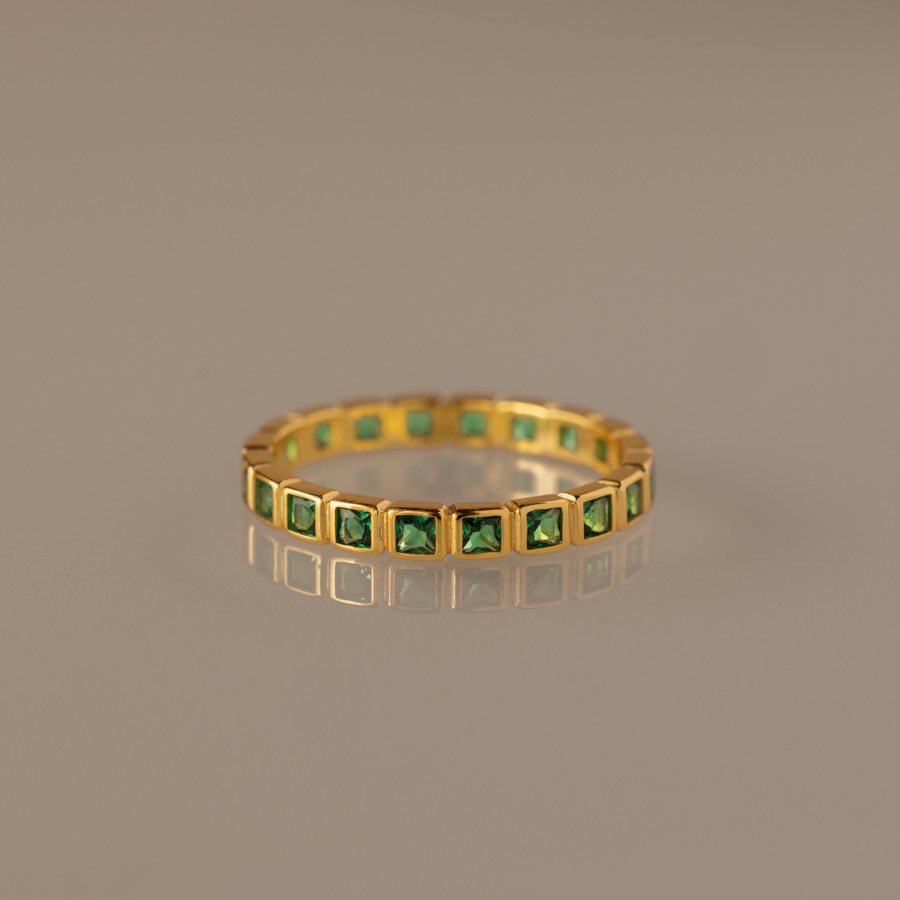 Eternity Bezel Emerald Ring