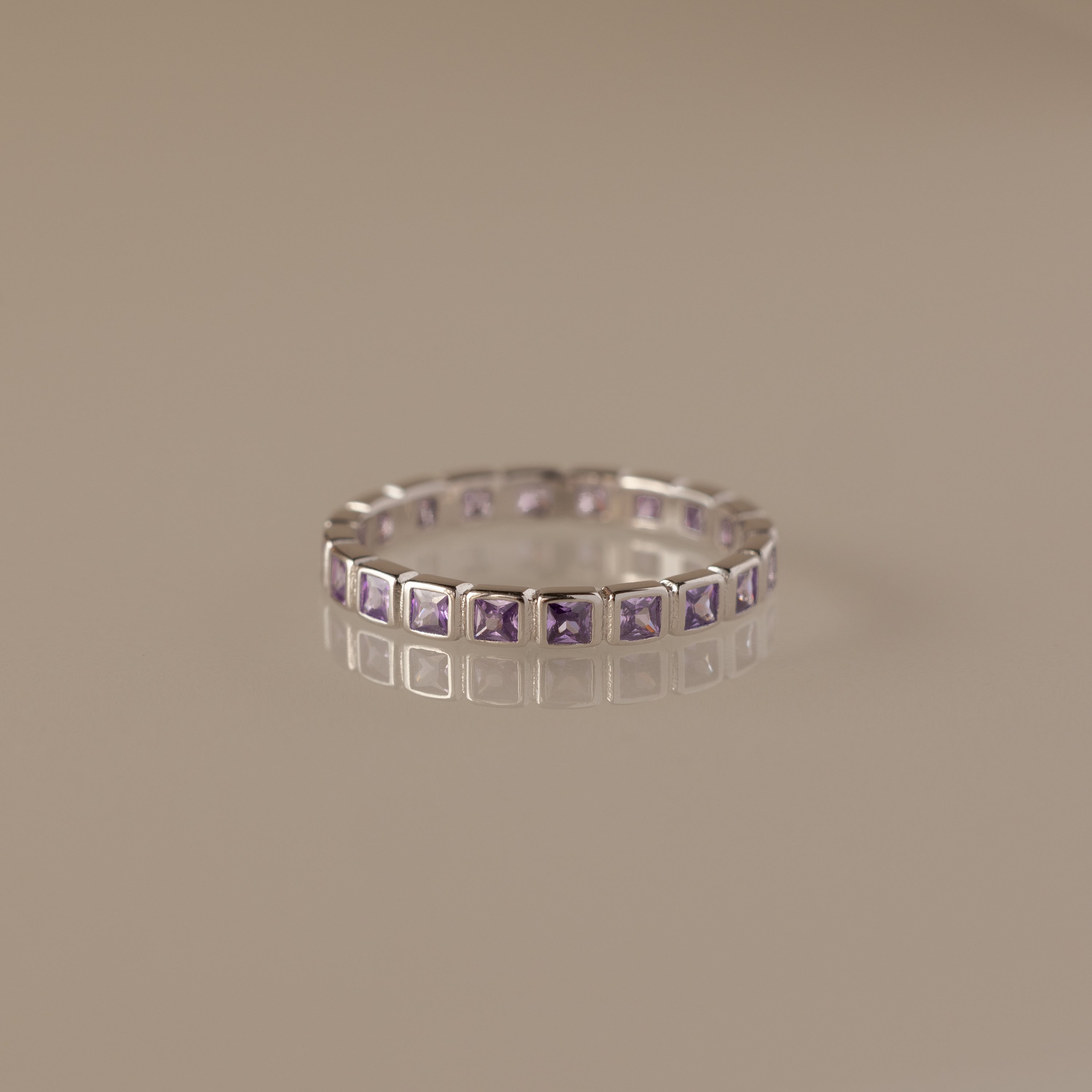 Eternity Bezel Amethyst Ring