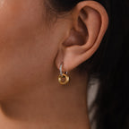 Duo Link Mixed Metal Hoops