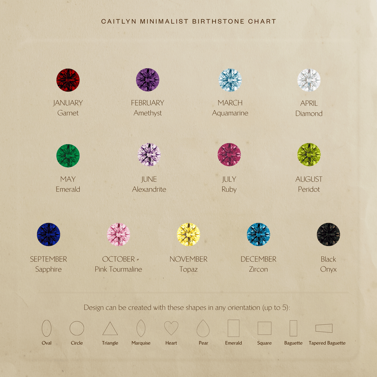 Mixed Birthstone Charm Necklace in Silver