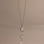 Moonstone Pendant Necklace in Silver