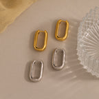 Chunky Link Hoops in 18K Gold