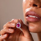 Heirloom Ruby Charm in Silver