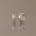 Diamond Trio Bloom Huggies in Silver