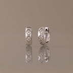 Diamond Trio Bloom Huggies in Silver