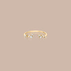 Solid Gold Open Diamond Cluster Ring