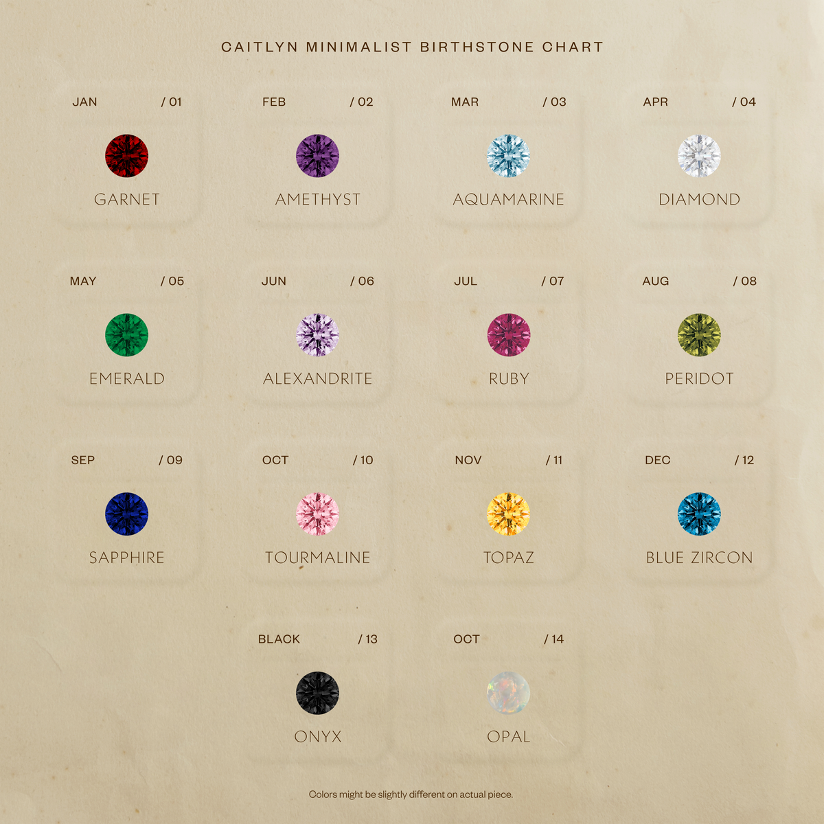 Woven Multiple Birthstone Ring in 18K Gold