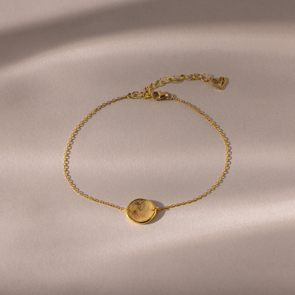 Dainty Organic Fingerprint Bracelet