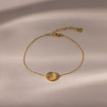 Dainty Organic Fingerprint Bracelet in 18K Gold