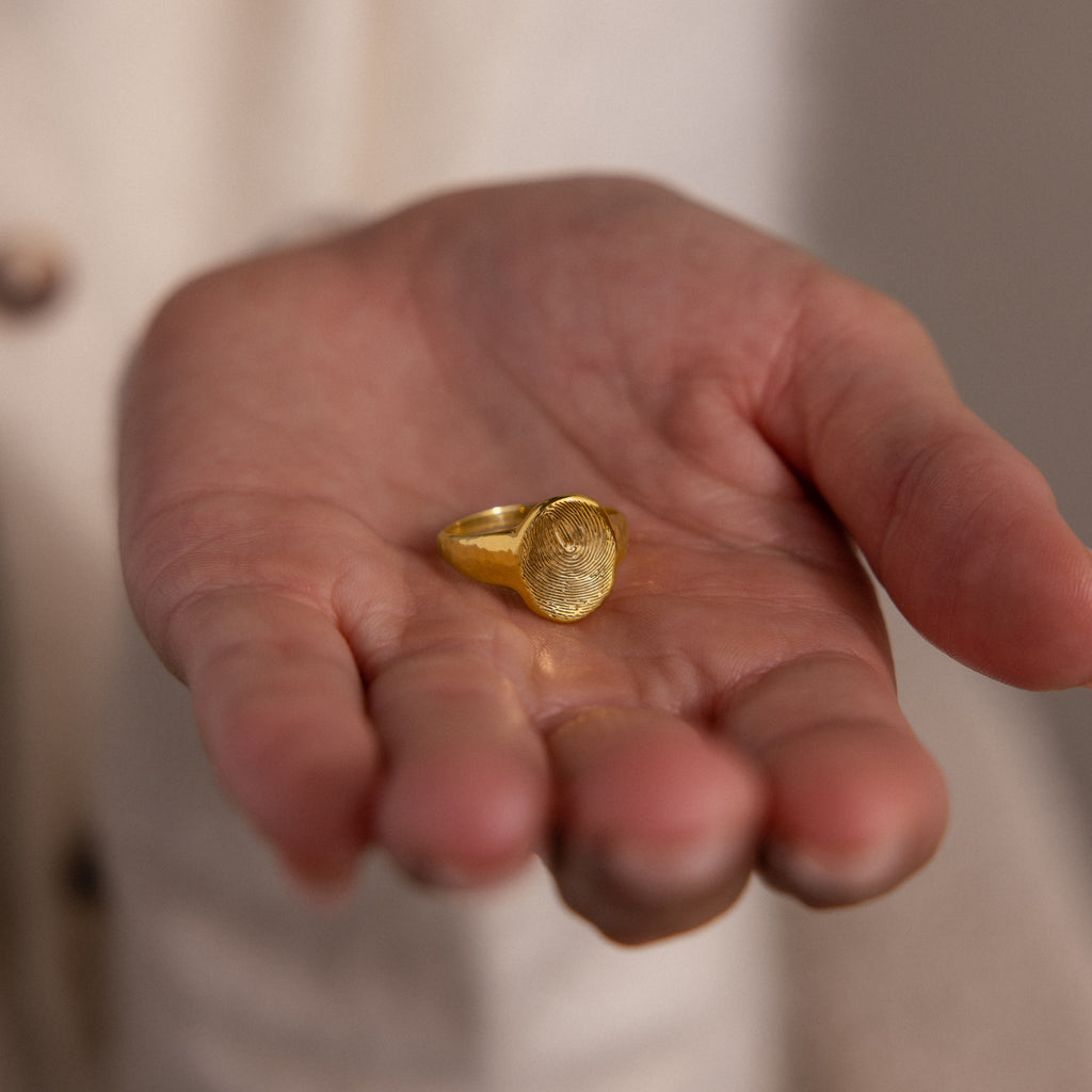 Organic Fingerprint Signet Ring