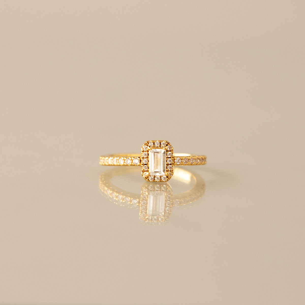 Diamond Solitaire Halo Ring