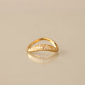 Pave Chevron Curve Ring