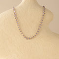 Purple Crystal Chain Necklace