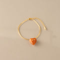 Orange Heart Bracelet