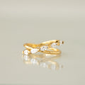 Diamond Marquise Crossover Ring