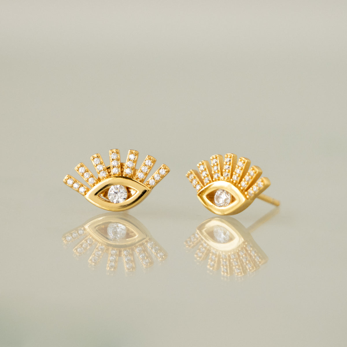 Fluttering Evil Eye Studs