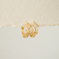 Duo Pave Loop Huggies