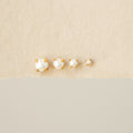 Round Moonstone Flat Back Studs Set