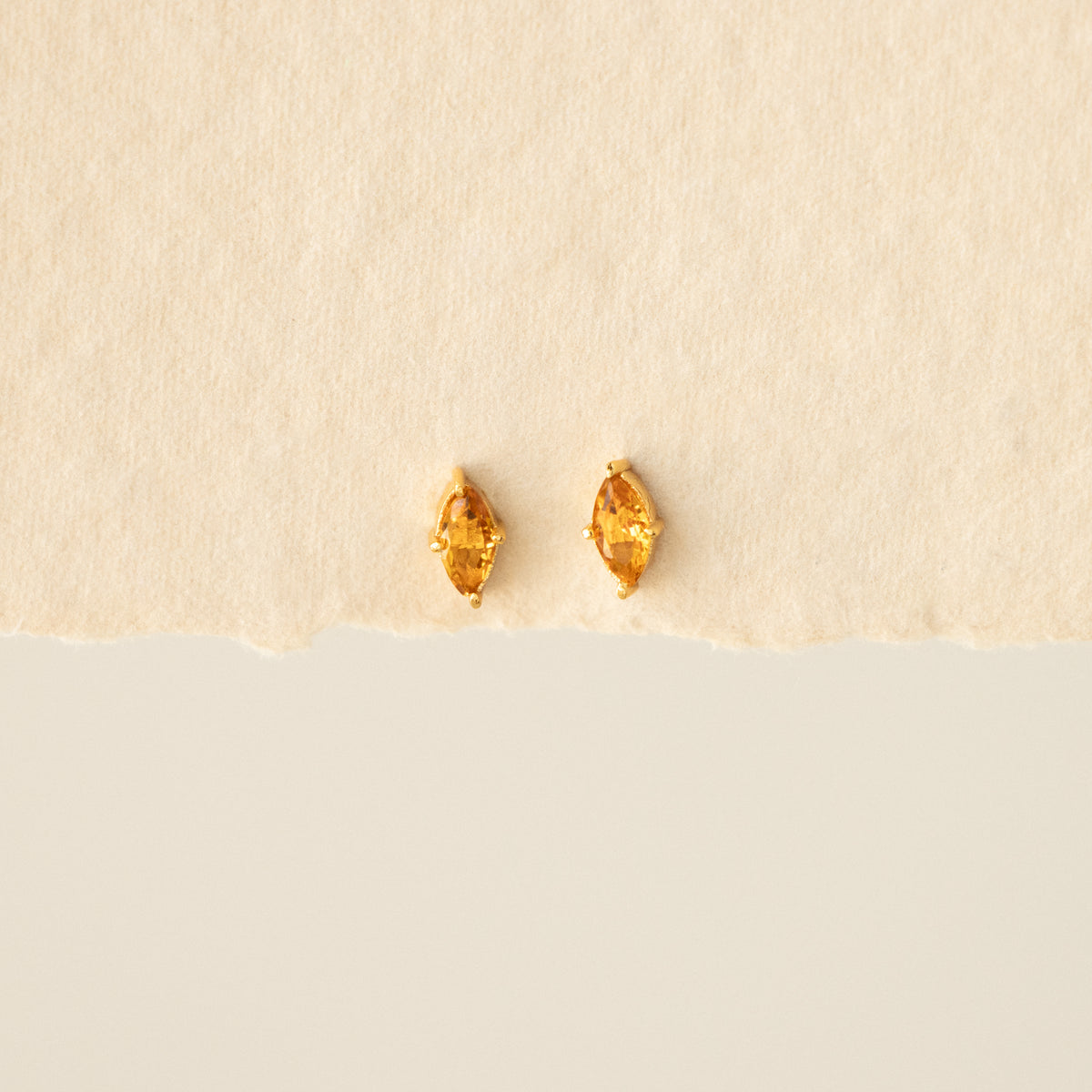 Topaz Gemstone Marquise Studs