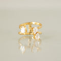 Pear Duo Bypass Ring