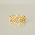 Pave Interlocking Ring