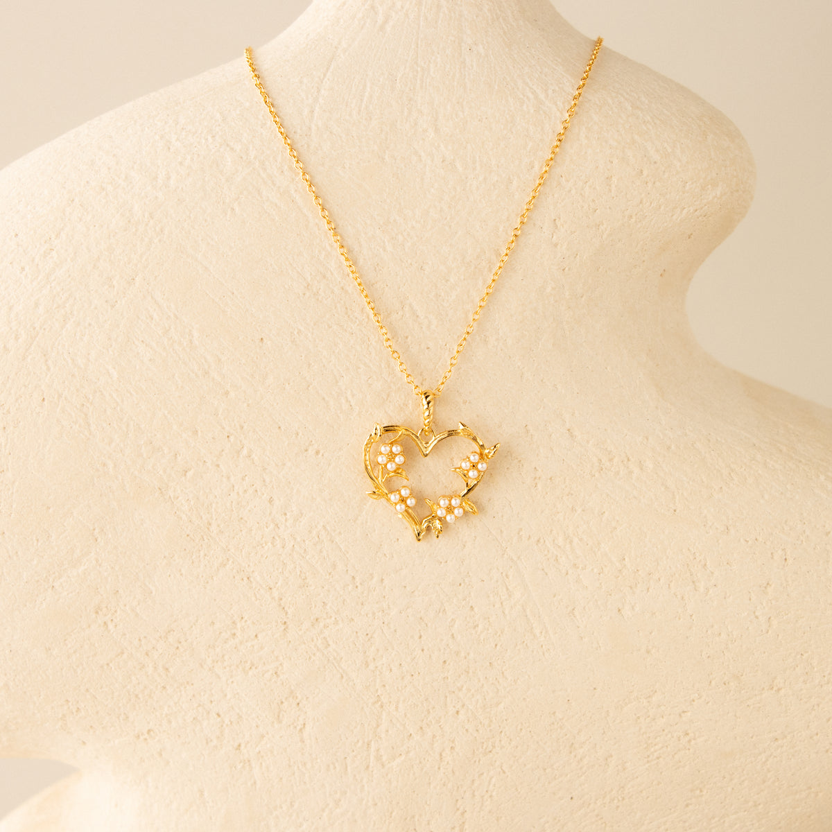 Eden Pearl Heart Necklace