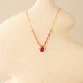 Statement Ruby Teardrop Necklace