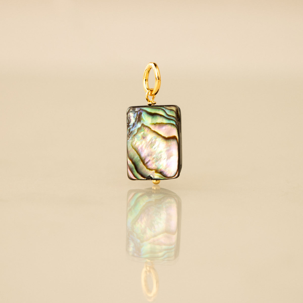 Rectangular Abalone Charm