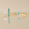 Open Turquoise Stone Bangle