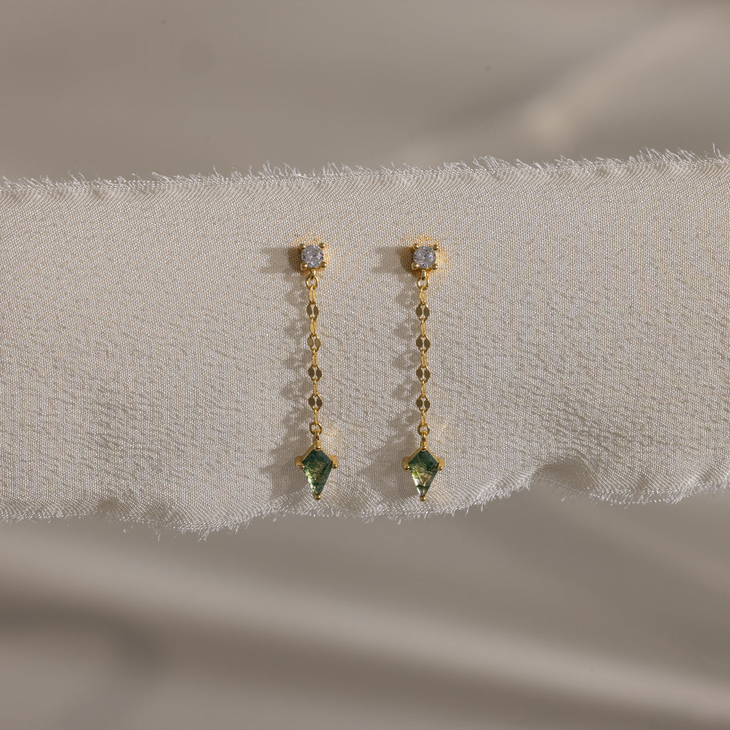 Aerial Agate Jewelry Set in 18K Gold