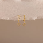 Twilight Star Hoops in 18K Gold