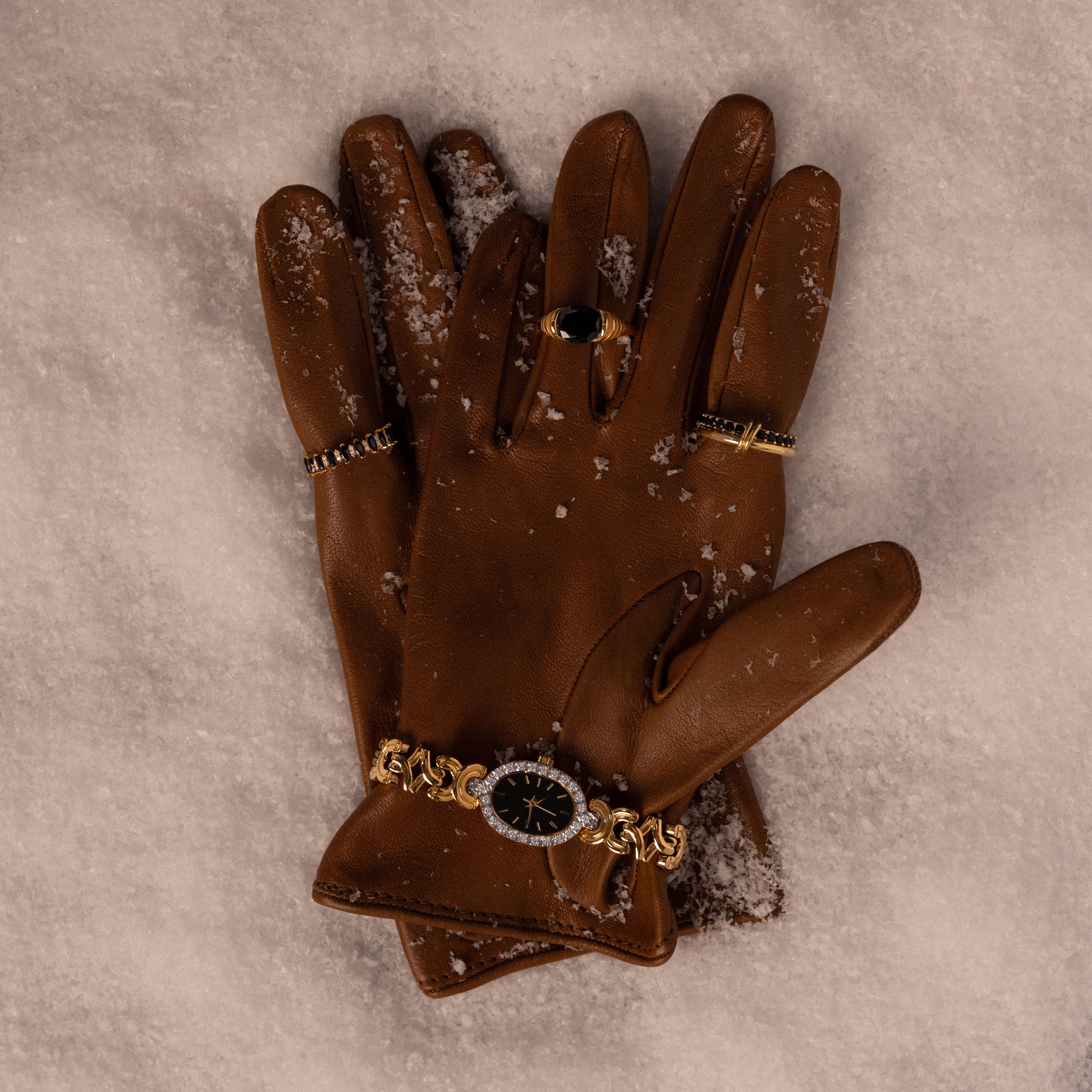 Pave Onyx Timepiece