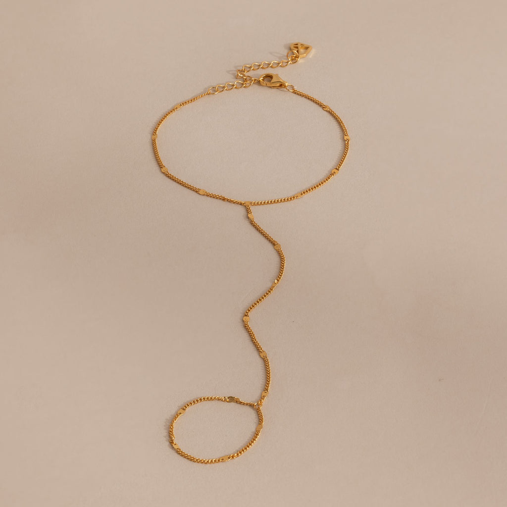 Bracelet chaîne à main gourmette étoile