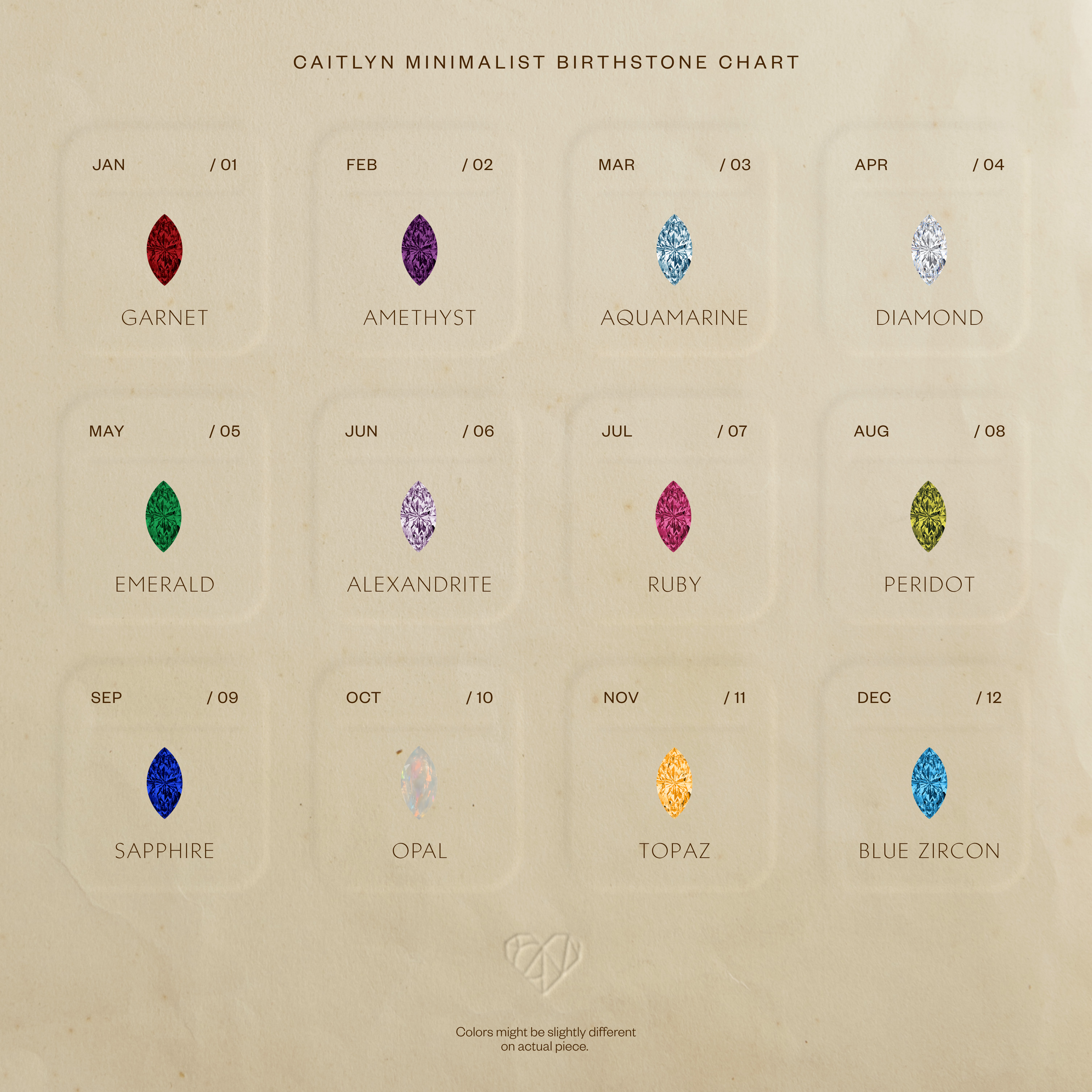 Marquise Birthstone Necklace