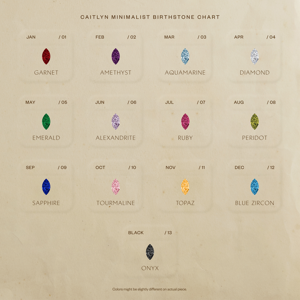 Marquise Birthstone Studs