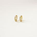 Dainty Sphere Beaded Huggies