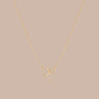Solid Gold Interlocking Heart Necklace