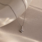 Rounded Flower Jewelry Set in Silver